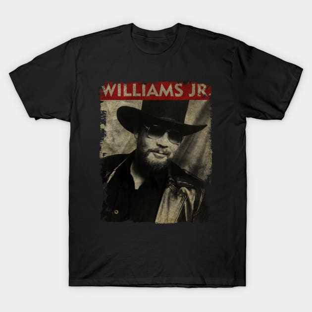 TEXTURE ART- Hank Williams Jr. - RETRO STYLE 2 T-Shirt by ZiziVintage